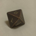 An eight-sided die