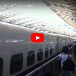 Shinkansen arriving Tokyo station