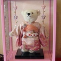 Teddy wearing a kimono