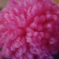 Pink woll pompom