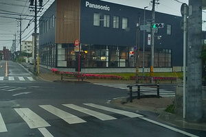 Intersection with zebra crossing