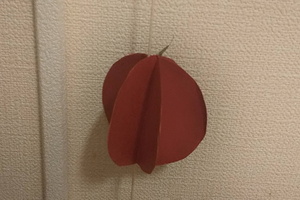 Red paper apple